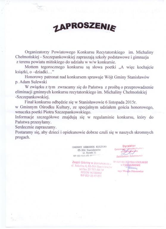 Konkurs Recytatorski