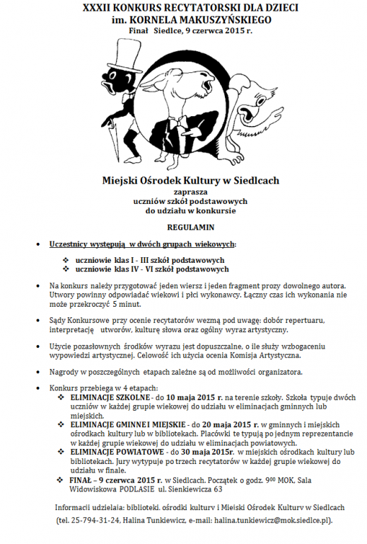 XXXII Konkurs Recytatorski 